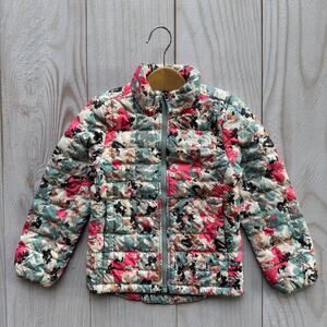 The North Face Girls XXS 5 ThermoBall Eco Insulation Puffer Jacket Floral Camo
